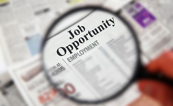 Job Opportunity listed in newspaper